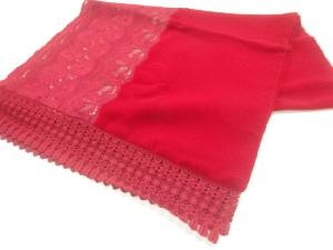 ビロードレース花模様ショール